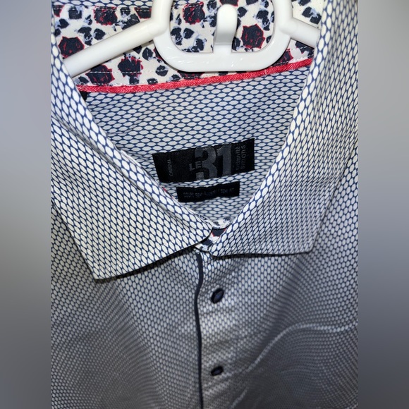 Simons Blue patterned dress shirt - Picture 2 of 2